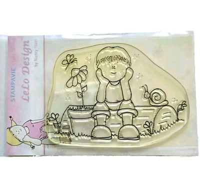 NATURAL BOY LeLo Design Clear Stamp SAV-LELO-04 Outdoors Kids Happy um89