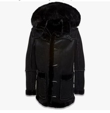 JORDAN CRAIG BLACK DENALI SHEARLING JACKET