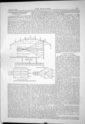 Alte Technik 1884 Beispiele grafische Behandlung Spannungen Rahmen gr viktorianisch