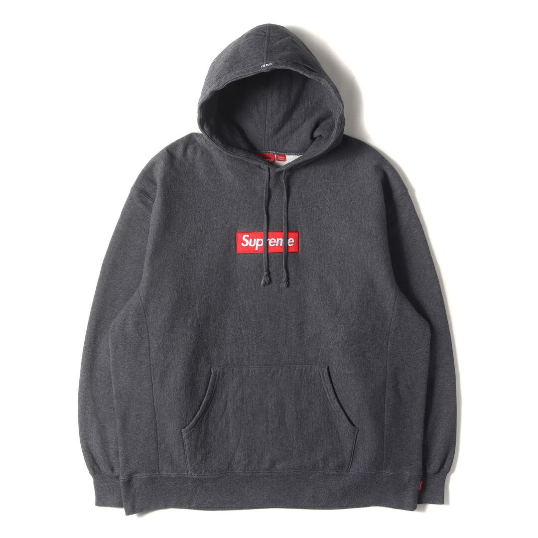 Supreme Hoodie Charcoal Size: XXL 21AW Box Logo Sweatshirt (Box