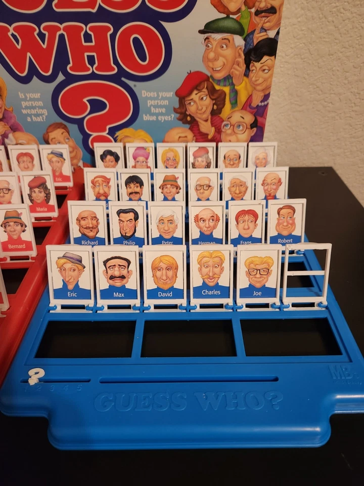 Guess Who The Classic Mystery Face Board Game Milton Bradley Missing 1 Blue Face - Image 2 of 4