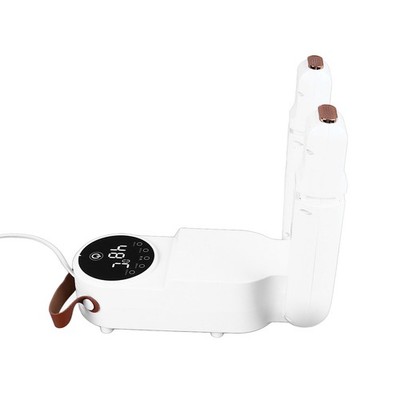 US Plug 110V Boot Shoe Dryer White Extendable Collapsible Timer Touch Screen Sil