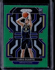 2021-22 Panini Prizm Chris Duarte RC Green Rookie #315 Pacers