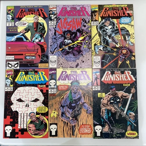 VTG 1990 Marvel Comics The Punisher #35-40 - Complete Jigsaw Puzzle - Parts 1-6