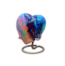 eSplanade Metal Mini Cremation Urn Heart-Shaped Keepsake Memorial J... Fast Ship