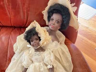 NIADA Artist HALLE BLAKELEY 1956 African American Mother & Daughter Doll OOAK  