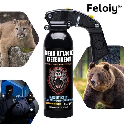 Feloiy Bear Repellent Spray Self Defense Security Protection 16 oz 35 Ft
