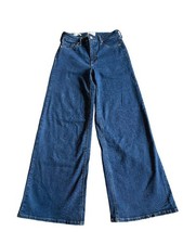 Universal Thread High Rise Everyday Wide Leg Jeans Dark Wash Denim Size 8R Women