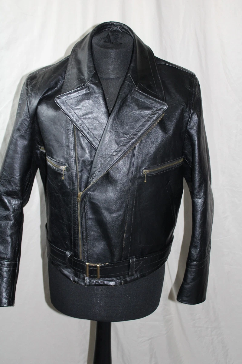 Black Casual 1950s Vintage Outerwear Coats & Jackets for Men for