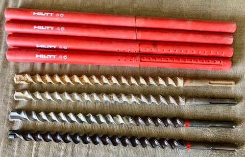 Lot of 4 - Hilti TE-YX SDS MAX Hammer Drill Bits 1" x 21"