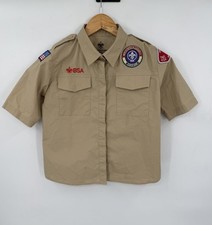 Boy Scouts of America Cub Scout Uniform Youth Shirt Vented Beige Girls Large