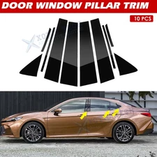 Glossy Black Window Pillar Posts For Toyota Camry 2025-up Door Trim Decoration