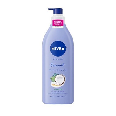 NIVEA Oil Infused Coconut and Monoi Oil Body Lotion, Non-Greasy Coconut Scented