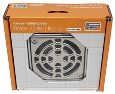 NEW Schluter Kerdi-Drain Classic 4" Chrome Shower Grate Kit KD4GRKEP