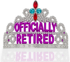 Officially Retired Tiara Office Retirement Party Celebration Decorations