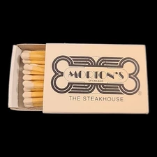 Vintage Matchbox Morton's Of Chicago The Steakhouse Restaurant Wooden Matches