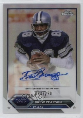 2023 Composite Topps Chrome Refractor 64/299 Drew Pearson #TCA-DPE Auto HOF 0q21