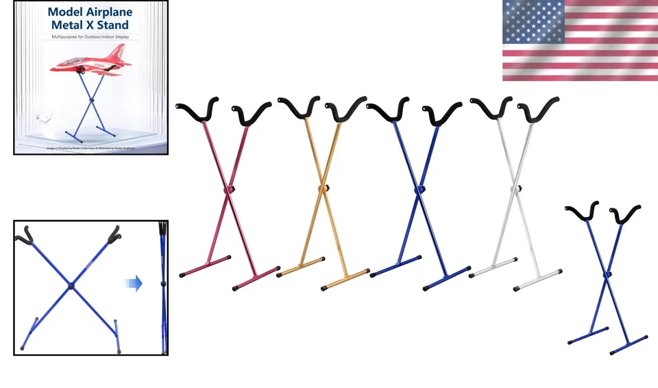 Model Airplane Display Stand - Blue - Image 2 of 4