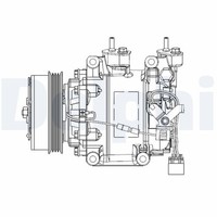 Delphi Kompressor Klimaanlage CS20515 FüR Honda Insight CR 12V ZF IMA ZE28 ZE2