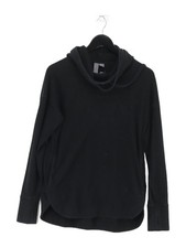 Sweaty Betty Women's Hoodie UK 8 Black Cotton with Acrylic, Elastane Pullover