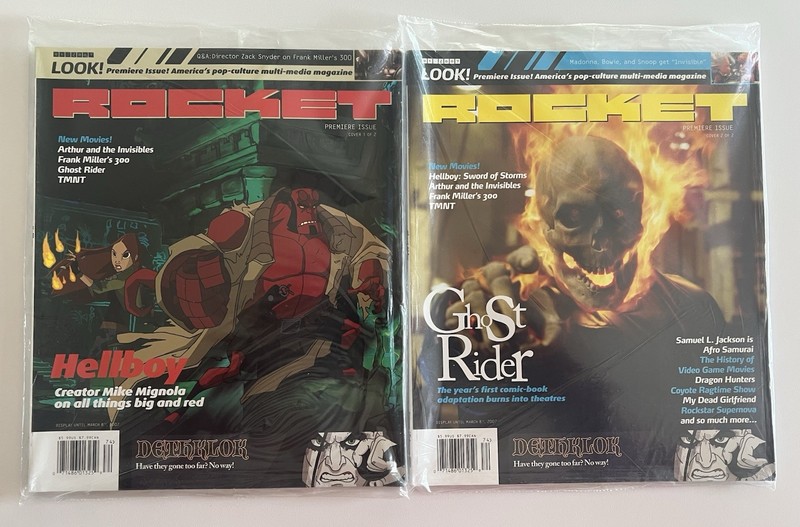 Rocket Magazine Premiere Issue Jan. 2007-America's pop culture  2 Covers Hellboy