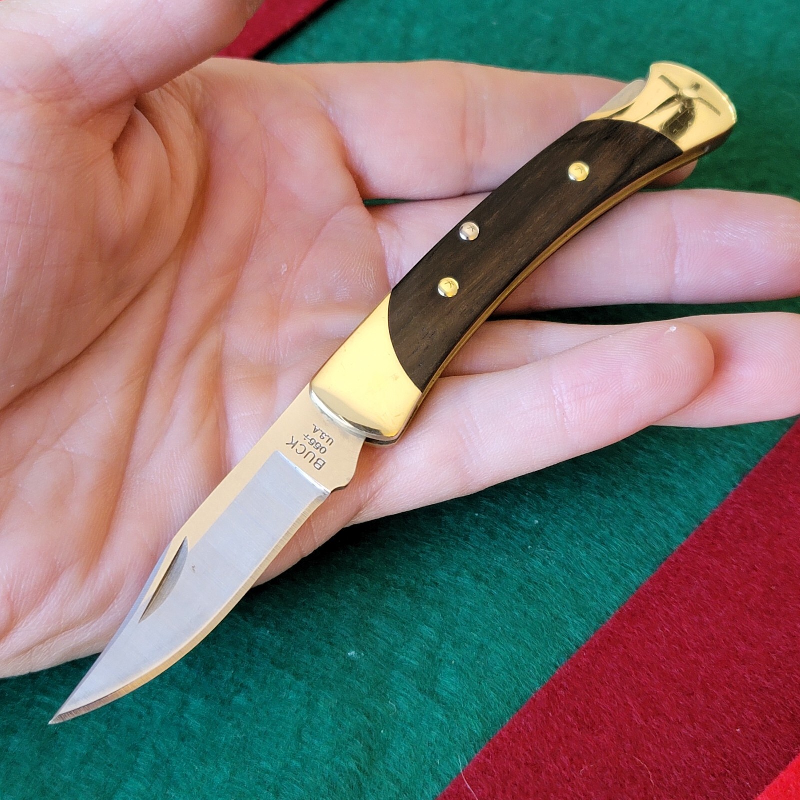 Minty Estate Buck USA 055 Gents Wood Lockback Folding Pocket Knife eBay