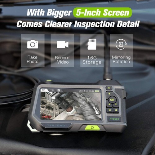 TESLONG NTS500 5'' LCD Endoscope Borescope 5.5mm 1M / 3M Tube Inspection Camera - Picture 3 of 8