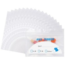 100 Pack Pill Pouch Bags - 4" X 2.75" Thickness is 6 Mil Portable Plastic Pil...