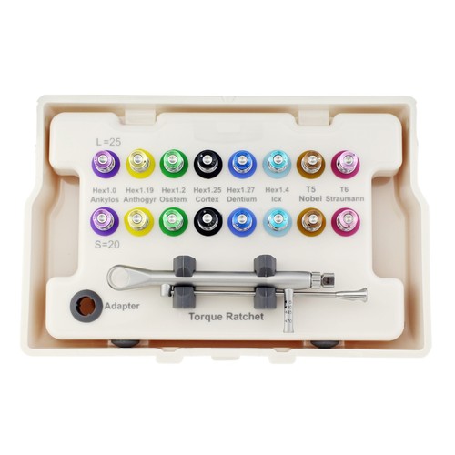 Kit protesico impianto universale chiave coppia dentale cacciavite cacciavite manuale - Foto 9 di 60