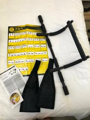 Pull Up Chin Up Bar Removable Fits Rests Over Door Frame No