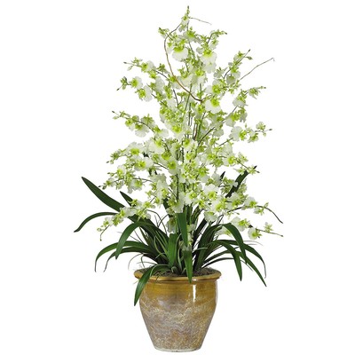 Nearly Natural 1070-GR Triple Dancing Lady Floral Arrangements Green (1070-GR)