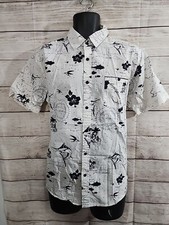 Salty Crew Mens Woven Cotton Navigator Button Shirt Size Medium K1 