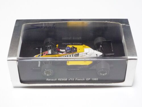 Spark 1/43 Renault RE60B #15 French GP 1985 Patrick Tambay S1702 - Afbeelding 1 van 6