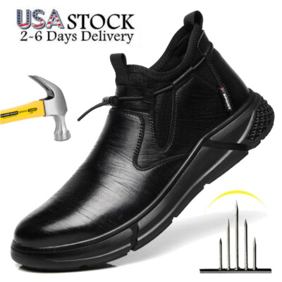 Mens Waterproof Safety Boots Steel Toe  Indestructible Shoes Best Work Boots SZ9