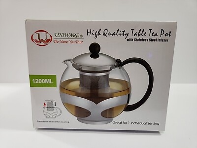 UNIWARE High Quality Table Tea / Coffee Pot With Stainless Steel Infuser 1200ml