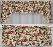 Autumn Fall Floral Leaves Valances, Curtains or Swags