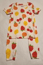 NWT Old Navy Fruit Print Short Sleeve Pajamas PJs 2PC Toddler Boy Girl Unisex