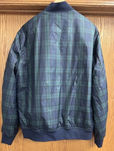 Brooks Brothers Red Fleece Black Watch Tartan Puffer Bomber Jacket Large XL - Picture 2 of 4