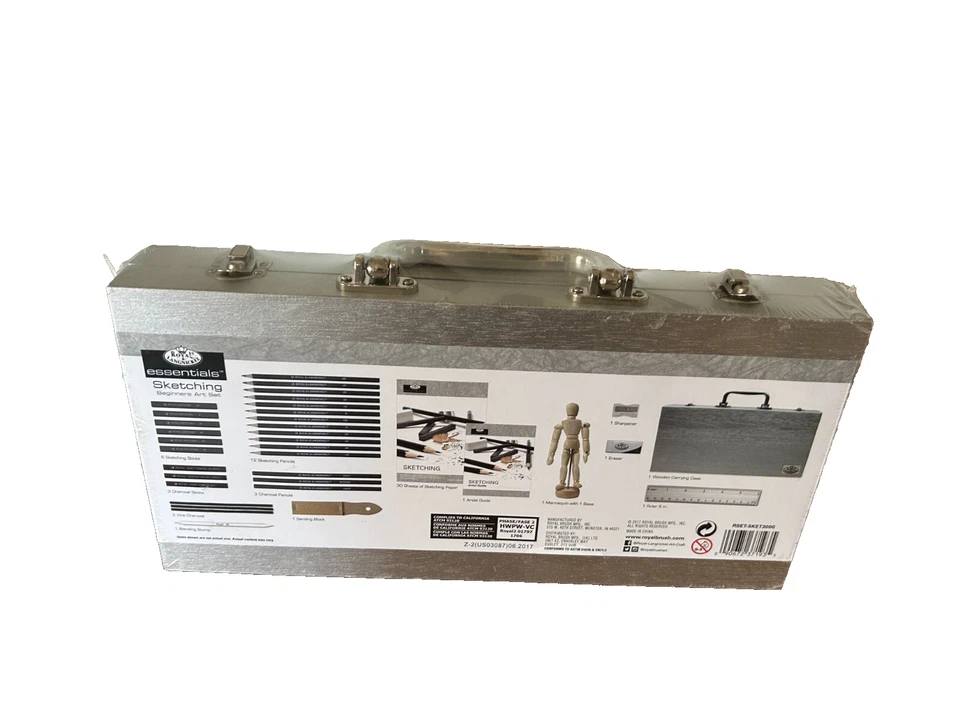 NEW 66 pc Sketching Beginners Art Set Drawing Essentials NIB Sealed Royal Brush - Image 4 of 4