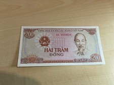 1987 200 Shark Tram Dong 200 Dong Vietnam Banknote Note Money Banknote