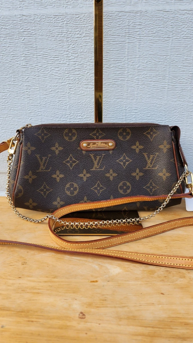 LOUIS VUITTON Monogram Pochette Eva Clutch Shoulder Bag