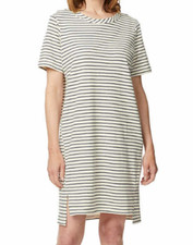 NEW Buffalo Women's High Low Hem Short Sleeve Striped Dress Size 2X