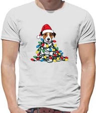 Jack Russell Christmas Dog - Mens T-Shirt - Pet Dogs Love Xmas Cute Pets