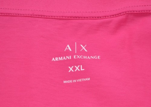 Armani Exchange Rich Pink Logo Cotton Short Sleeve Men's Polo Shirt Size 2XL - Picture 8 of 13