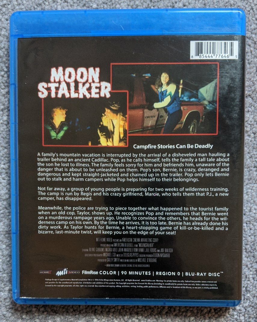 Moonstalker Blu-Ray 1989 Obscure Horror Slasher Rare OOP
