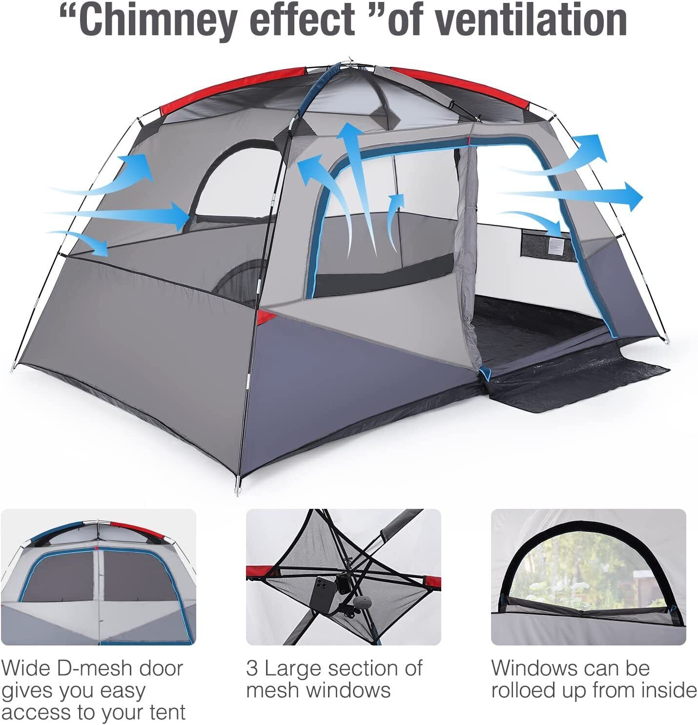 Gecomprimeerd Postbode kwaadheid de vrije loop geven Outdoor Tents Hiking Backpacking Traveling Camping Tent Easy Set Up For 6  Person | eBay