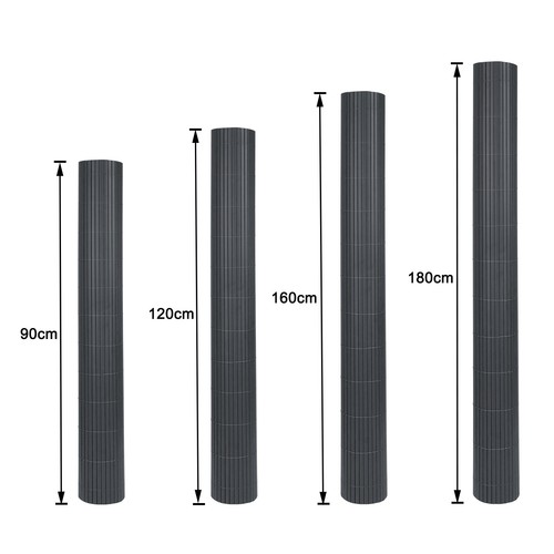 PVC Sichtschutzmatte Windschutz Sichtschutzzaun Anthrazit Gartenzaun Zaun Gitter - Bild 2 von 17