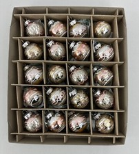 Christopher Radko Shiny Brite 20 Ornaments Silver  Gold 1.5" Various Patterns