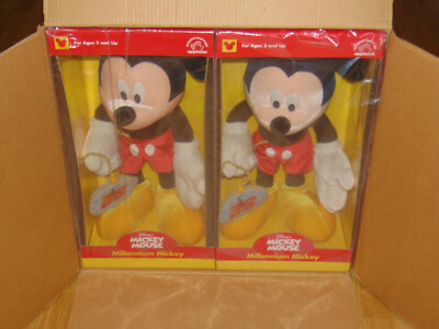 Disney Millennium Mickey Mouse Plush 20'' NEW In Box By Applause (Case) Lot of 2 