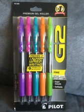 PILOT G2 PENS FINE ASST. INK 31266 COMFORT GRIP 4 PACK ASSORTED INKS - NEW